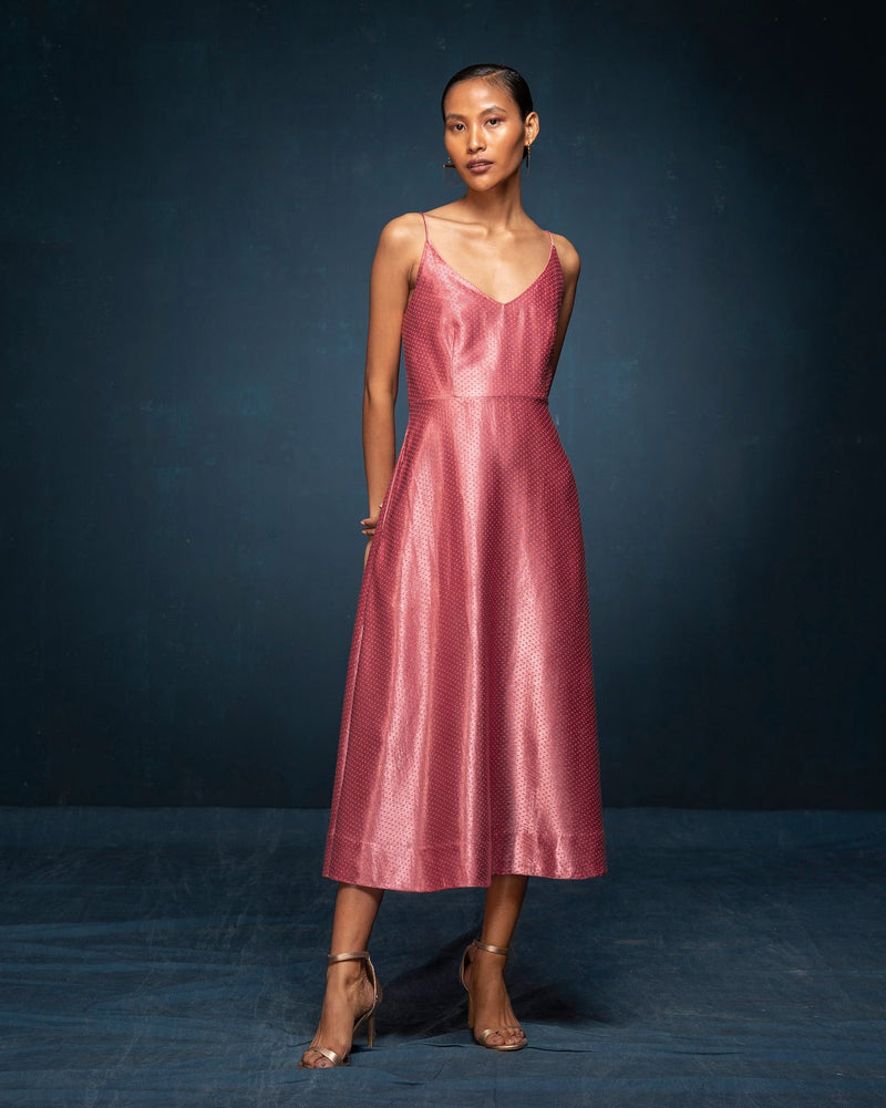 Giro Strap Dress - Salmon Pink
