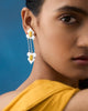 Champa Drop Earrings - Silver