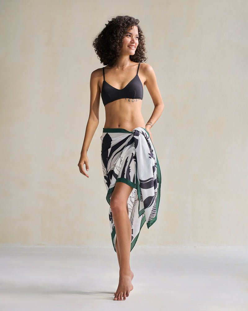 Forestry Sarong - Ivory & Black