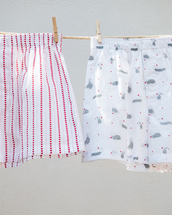 Puppies with Tiny Hearts Boxer - Grey & Red