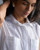 Sleeveless Patch Pocket Shirt - White