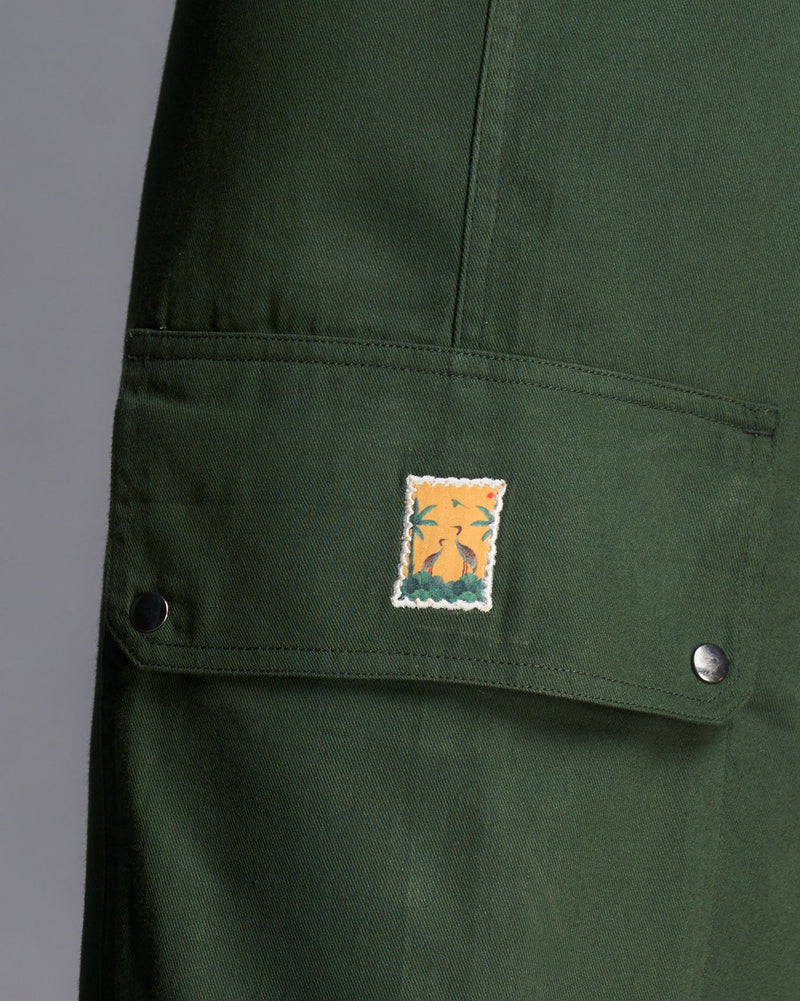 Hem Pocket Pants - Green