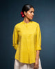 Front Pleat Shirt - Chartreuse