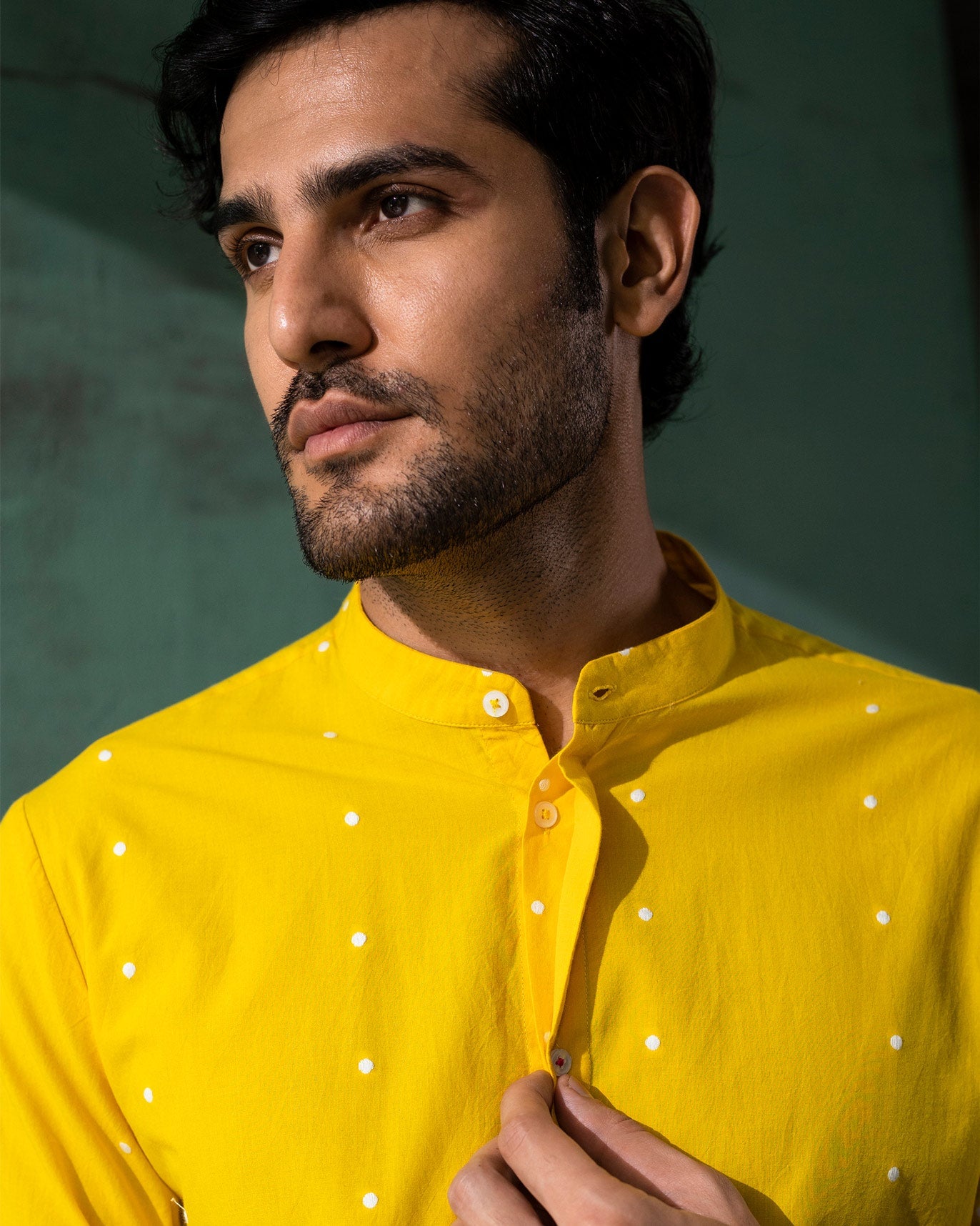 One Button Shirt - Yellow