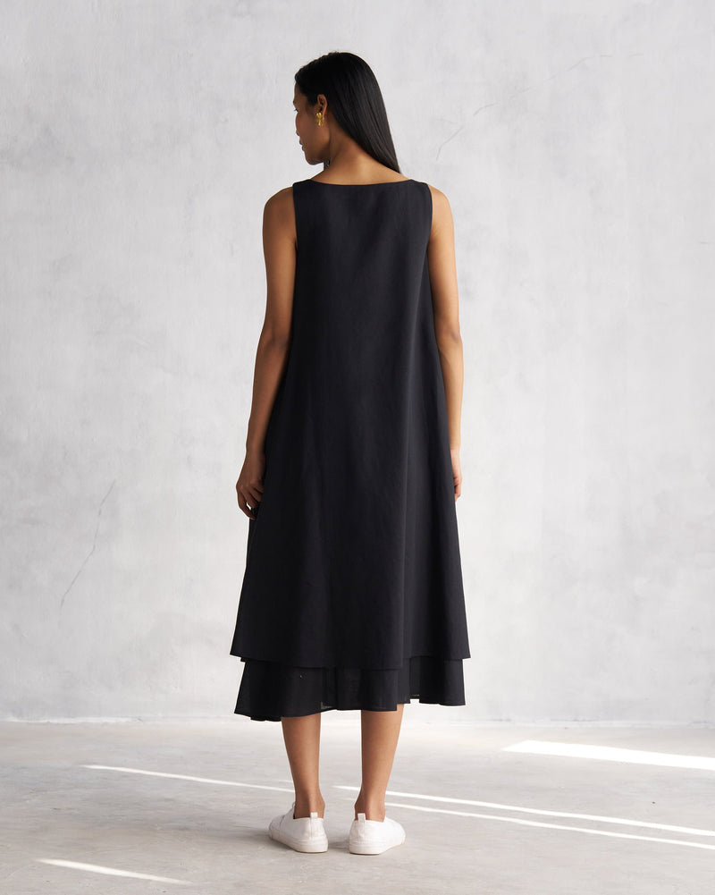 Double Layer Dress - Black