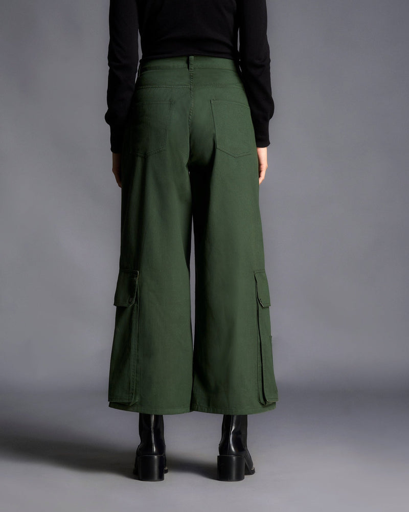 Hem Pocket Pants - Green