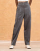 Pleated Narrow Trouser - Grey & Black