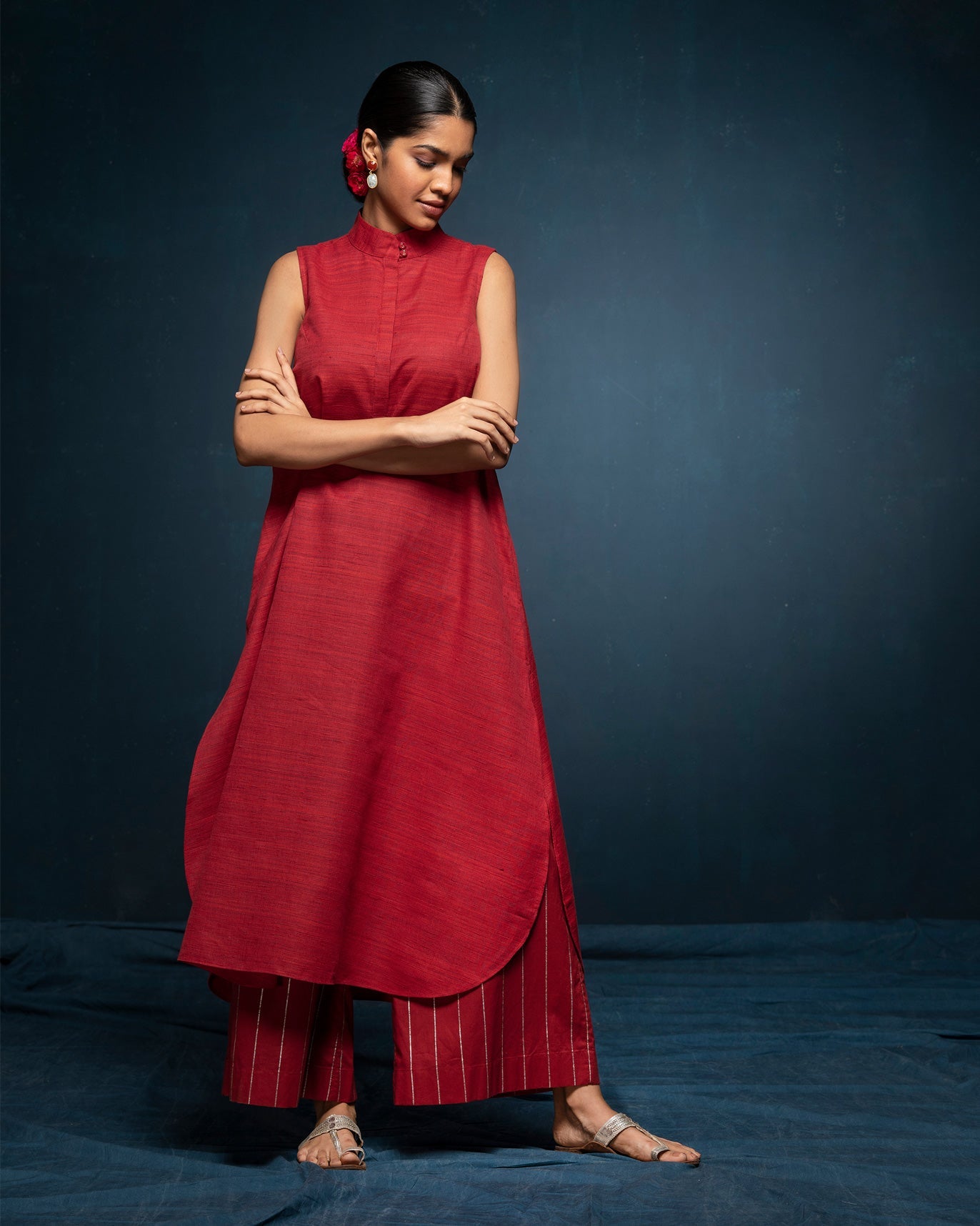Buy MagicBird Sleeveless Double Lace Kurti (RED) XL Online at Best Prices  in India - JioMart.