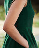 Ruched Shoulder Dress - Green