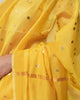 Paan leaf Sari - Yellow
