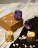 Purple and Gold Votive (Set of 4)