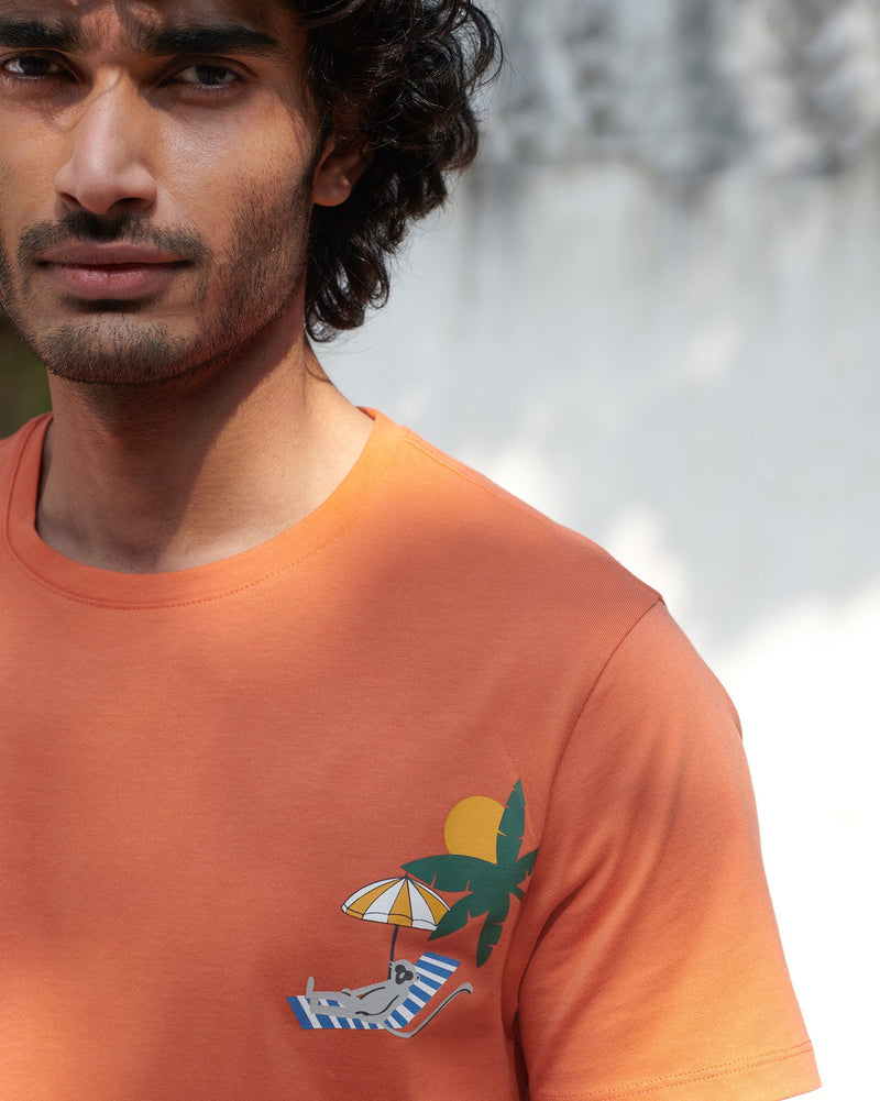 Lazy Afternoon T-Shirt - Coral