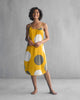 Yoma Drawstring Dress with Slip - Ochre
