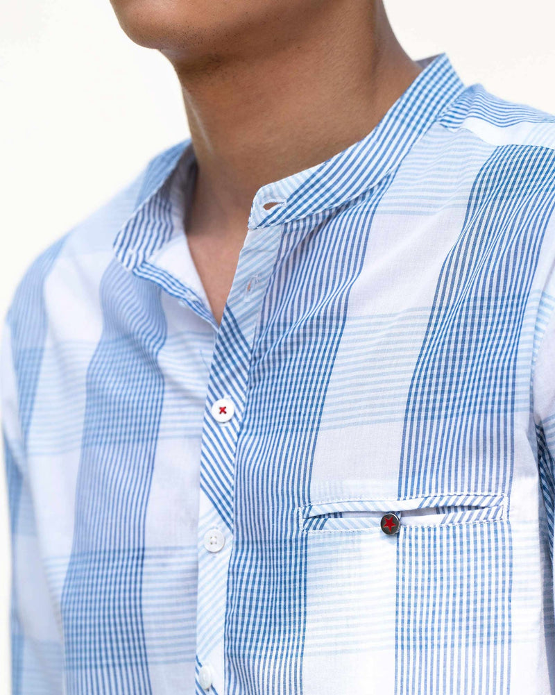 Pondicherry Shirt - Blue & White