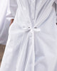 Front-Tie Shirt Dress - White