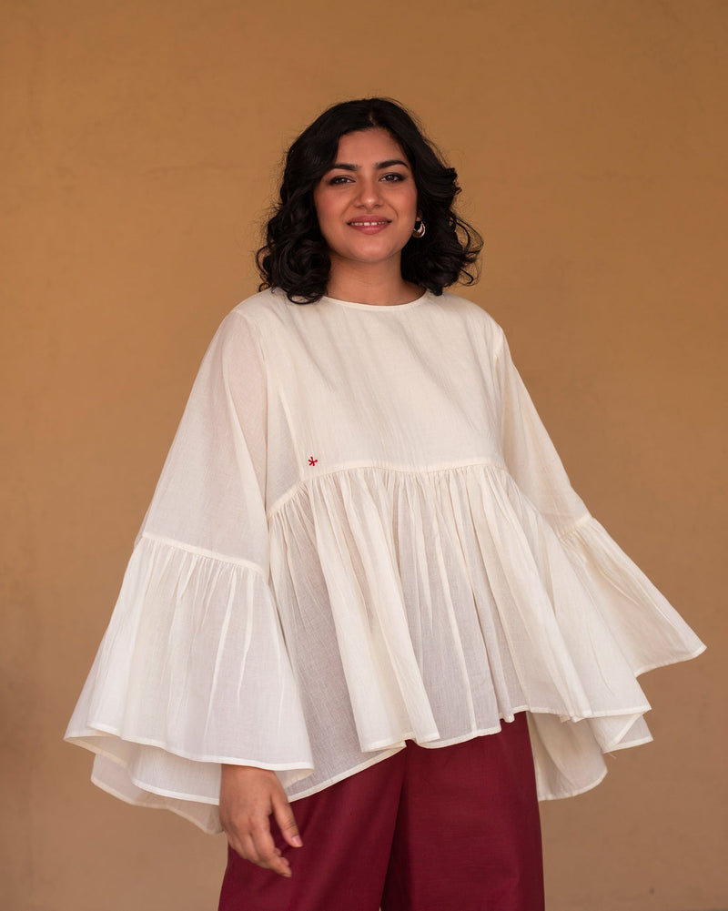 Frill Top - Ivory