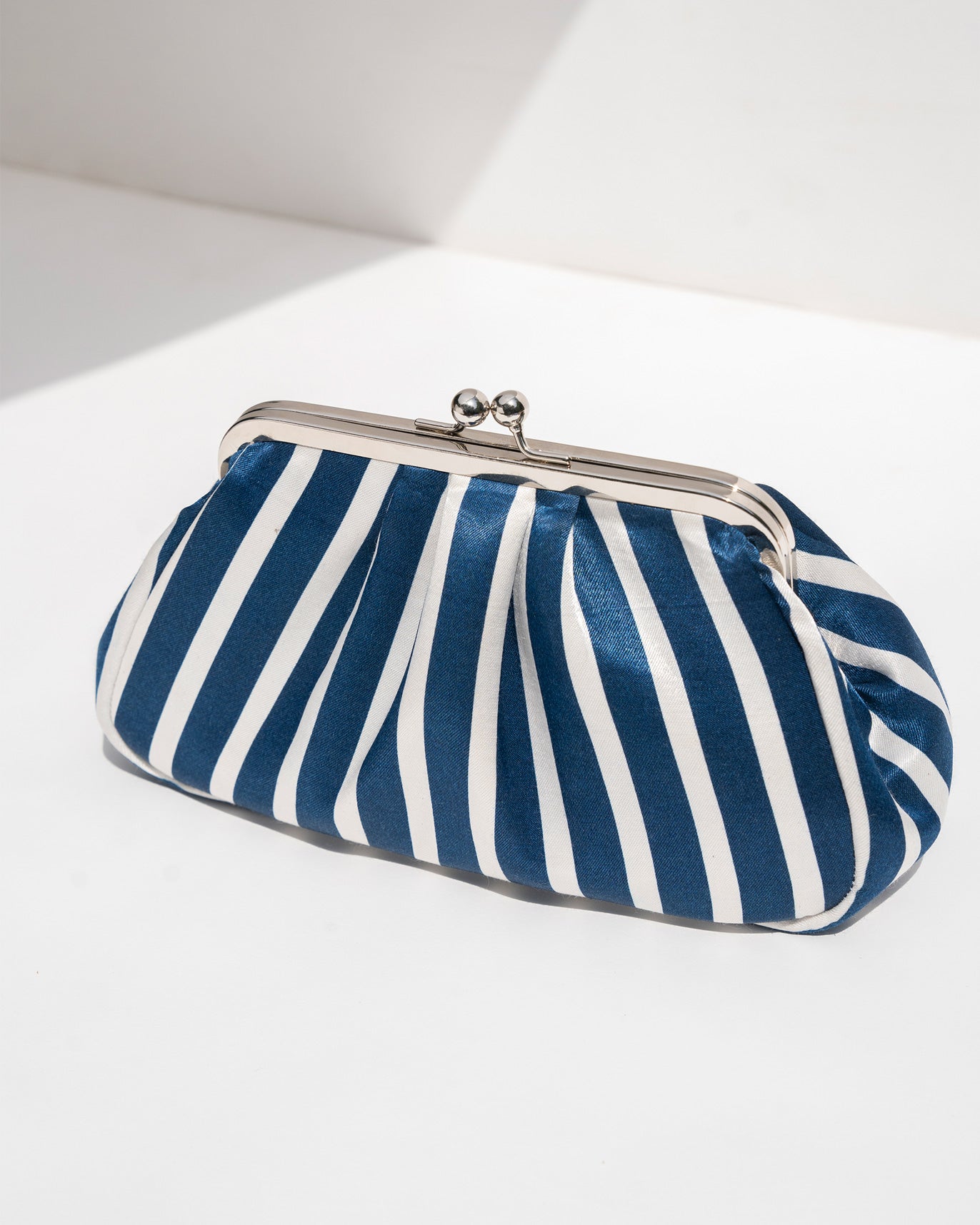 Country Clutch - Navy & White