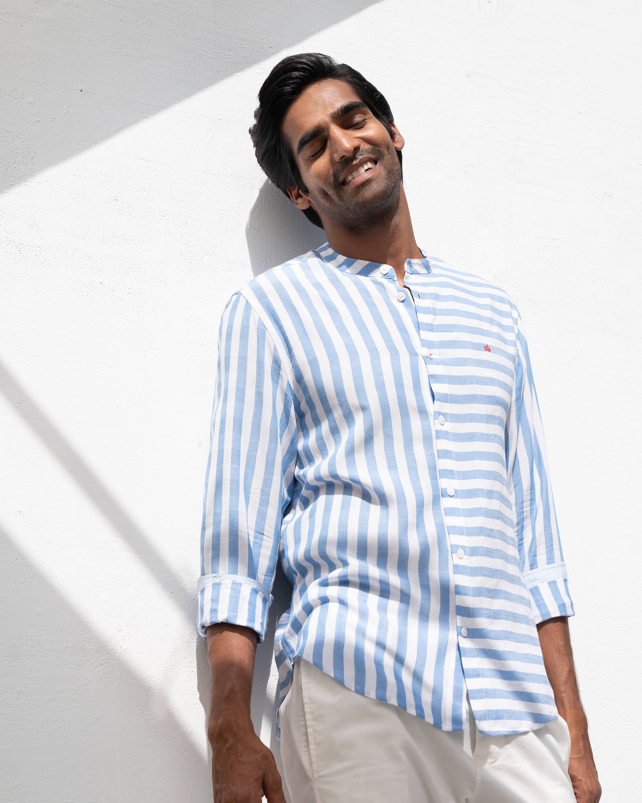 Nawab Shirt - Blue Stripe