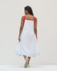 Twill Tape Strappy Dress - White Seersucker
